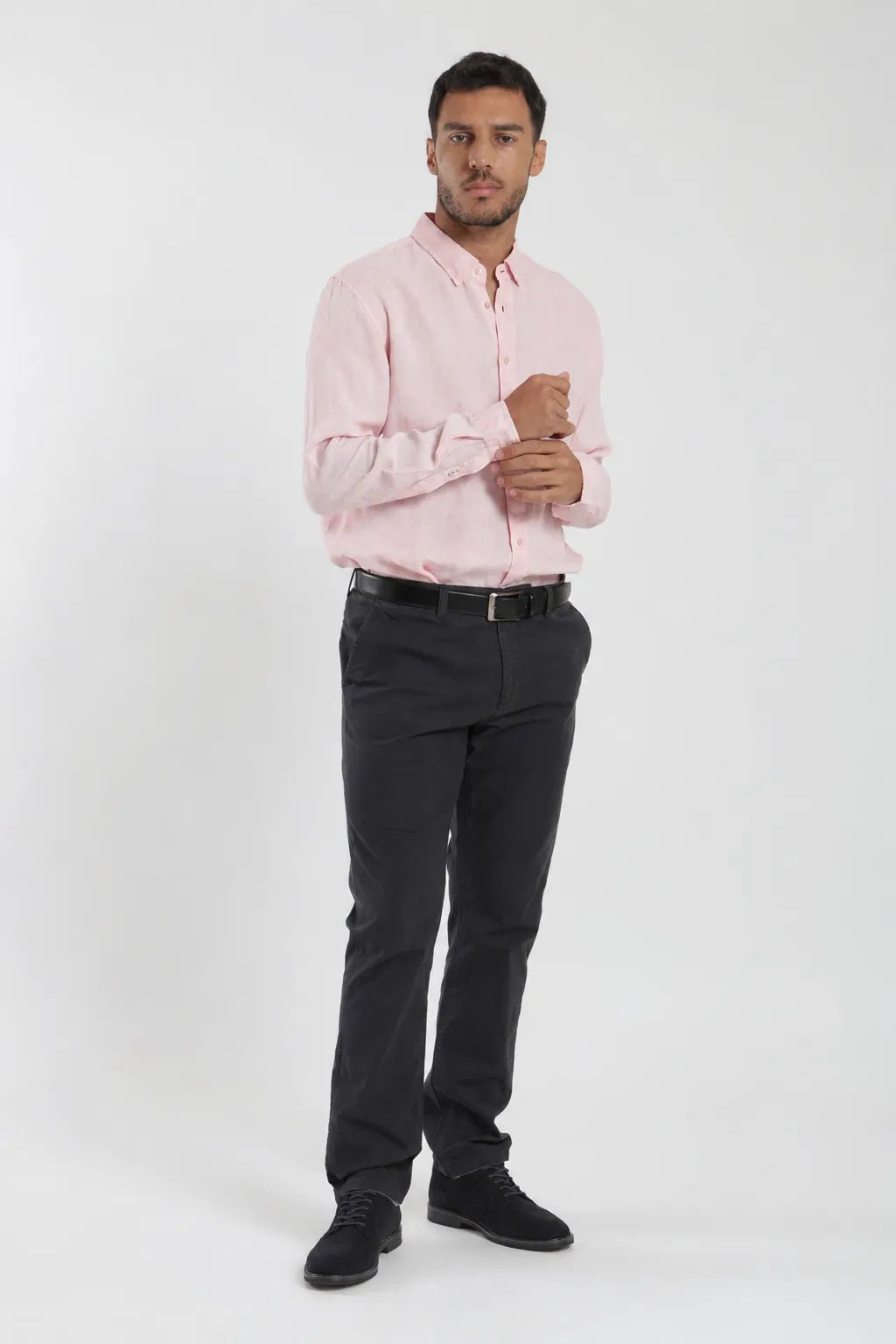 Label - Camisa manga larga amalfi 100% lino rosado - Froens