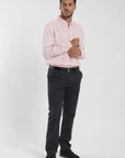 Label - Camisa manga larga amalfi 100% lino rosado - Froens