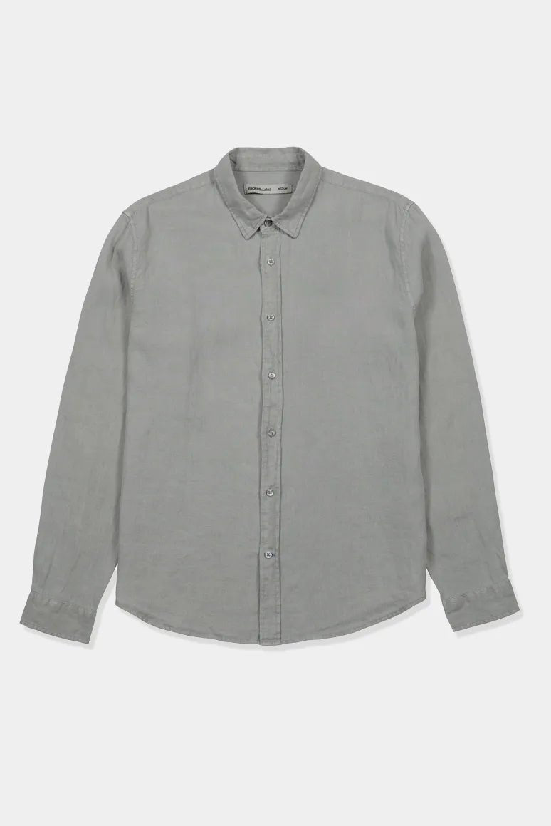 Label - Camisa manga larga amalfi 100% lino verde - Froens