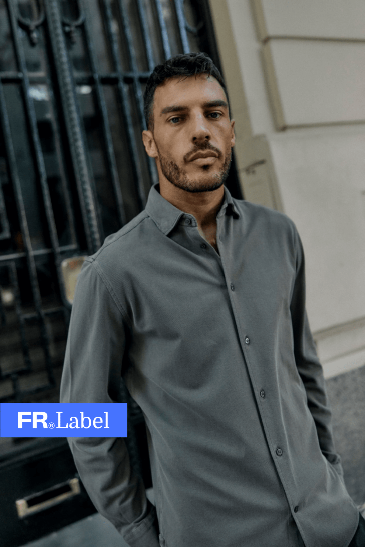 Label - Camisa manga larga lisboa grafito - Froens