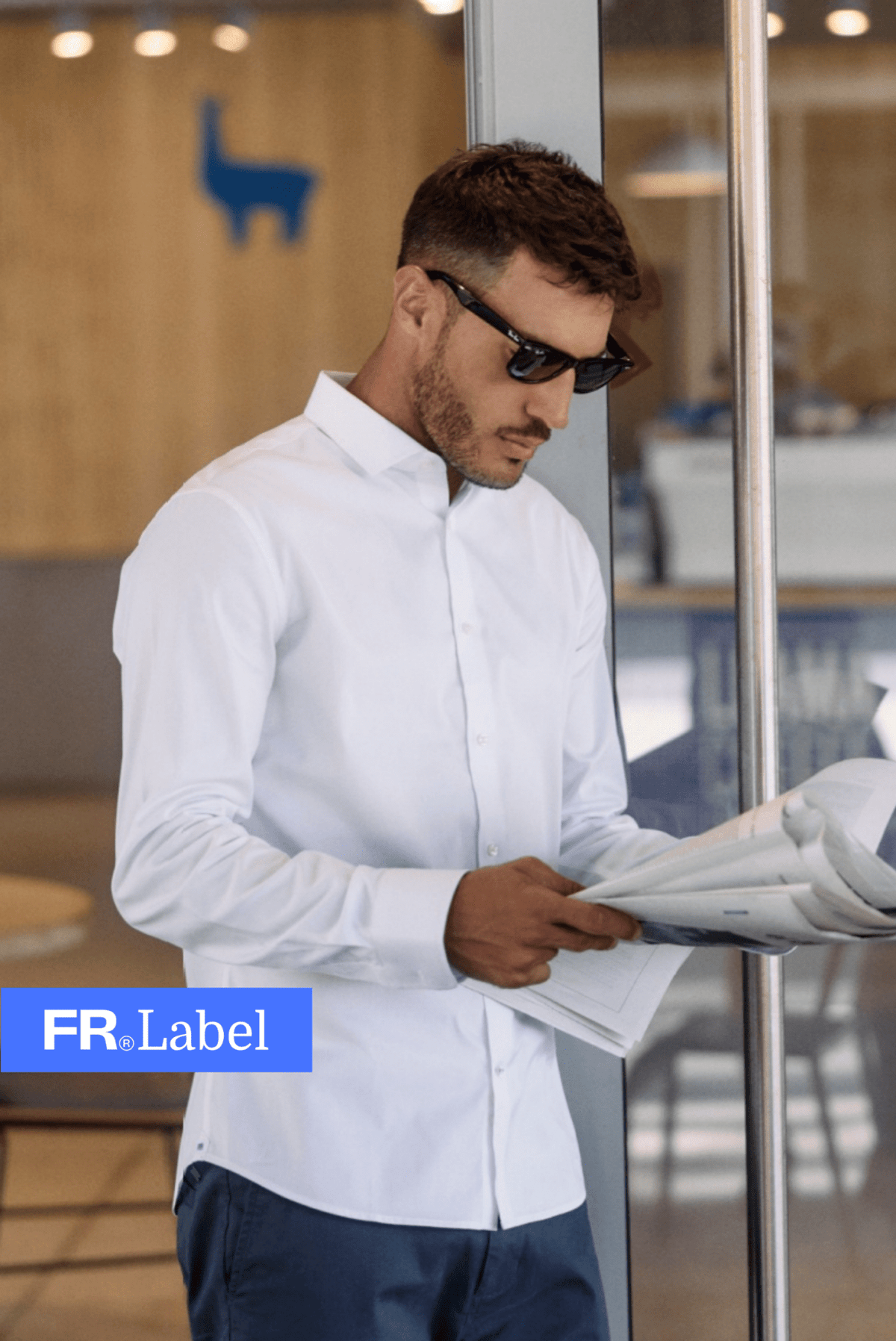 Label - Camisa manga larga non iron blanco - Froens