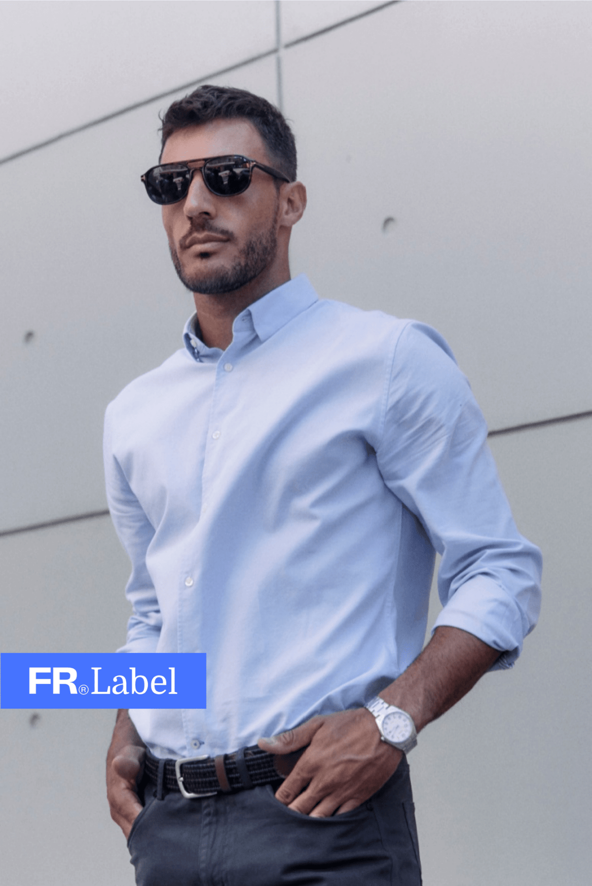 Label - Camisa manga larga ox celeste - Froens