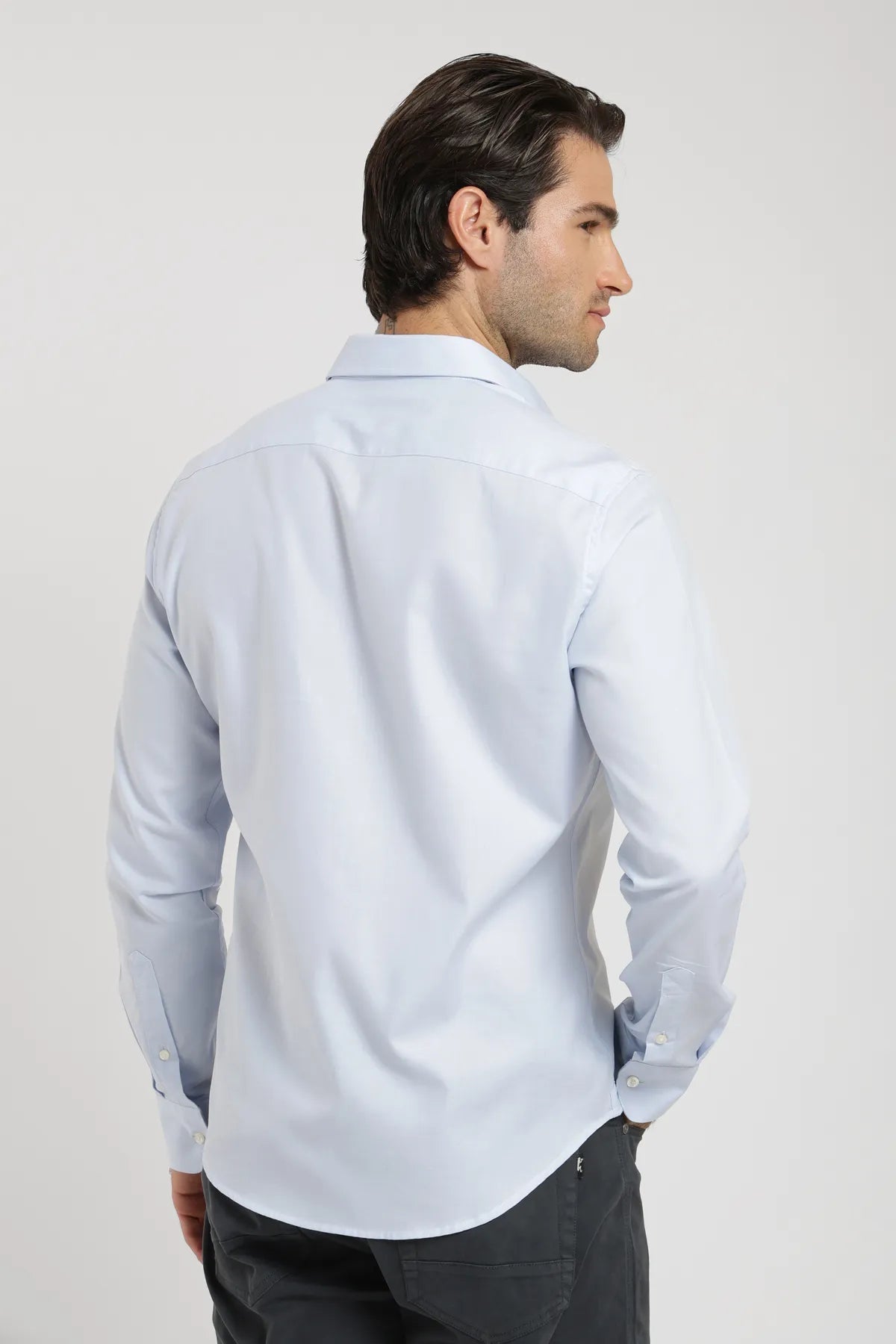 Label - Camisa manga larga slim fit york celeste - Froens