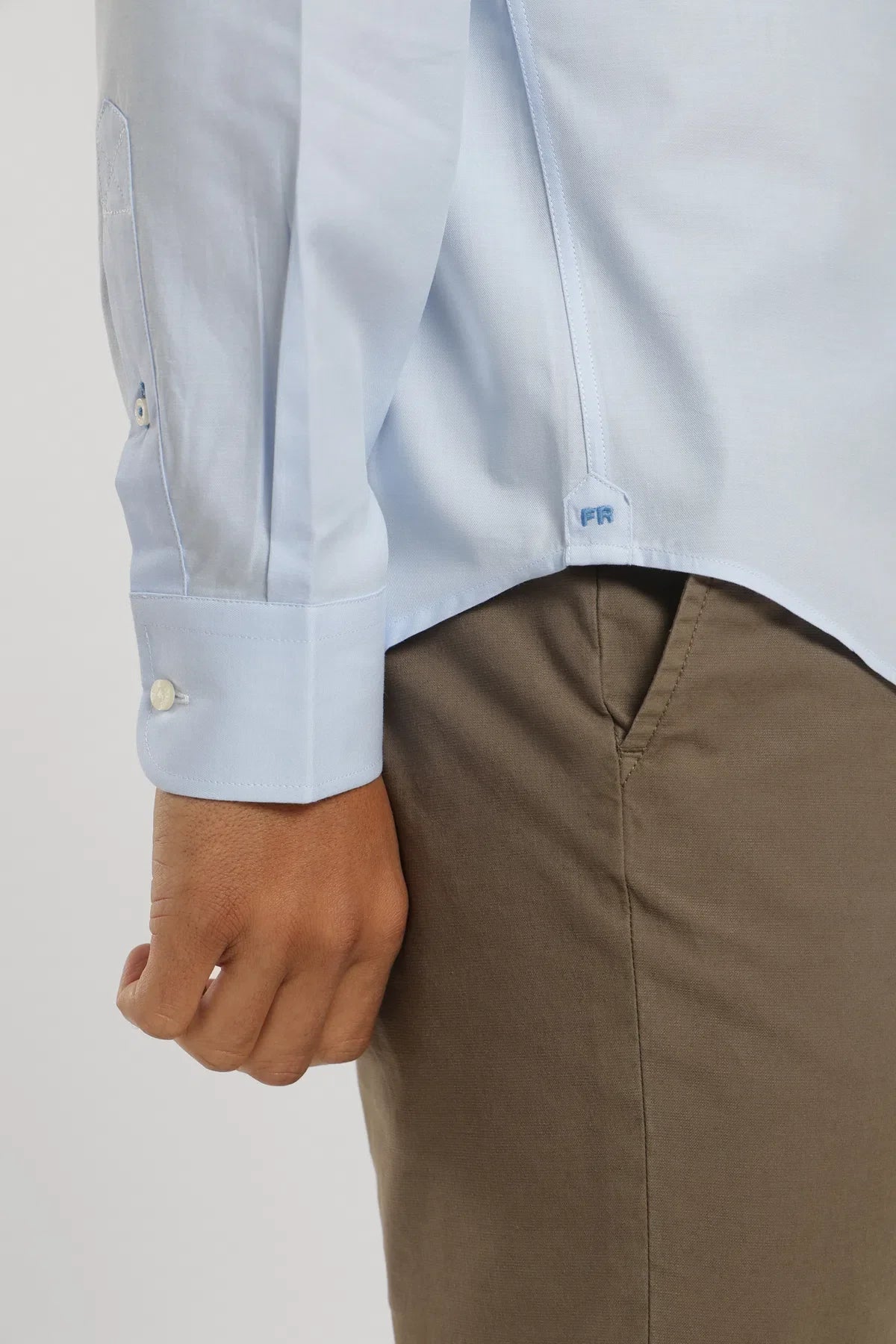 Label - Camisa manga larga Non iron celeste Froens