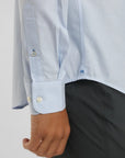 Label - Camisa manga larga Non iron stripes azul Froens