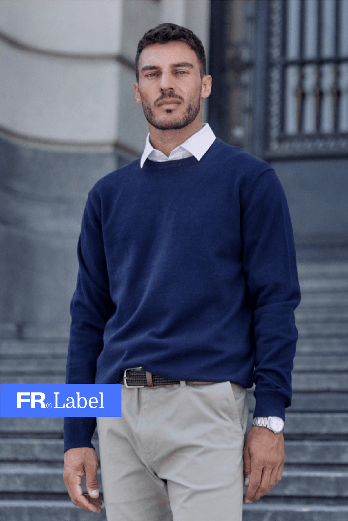 Label - Chaleco hombre belz azul - Froens