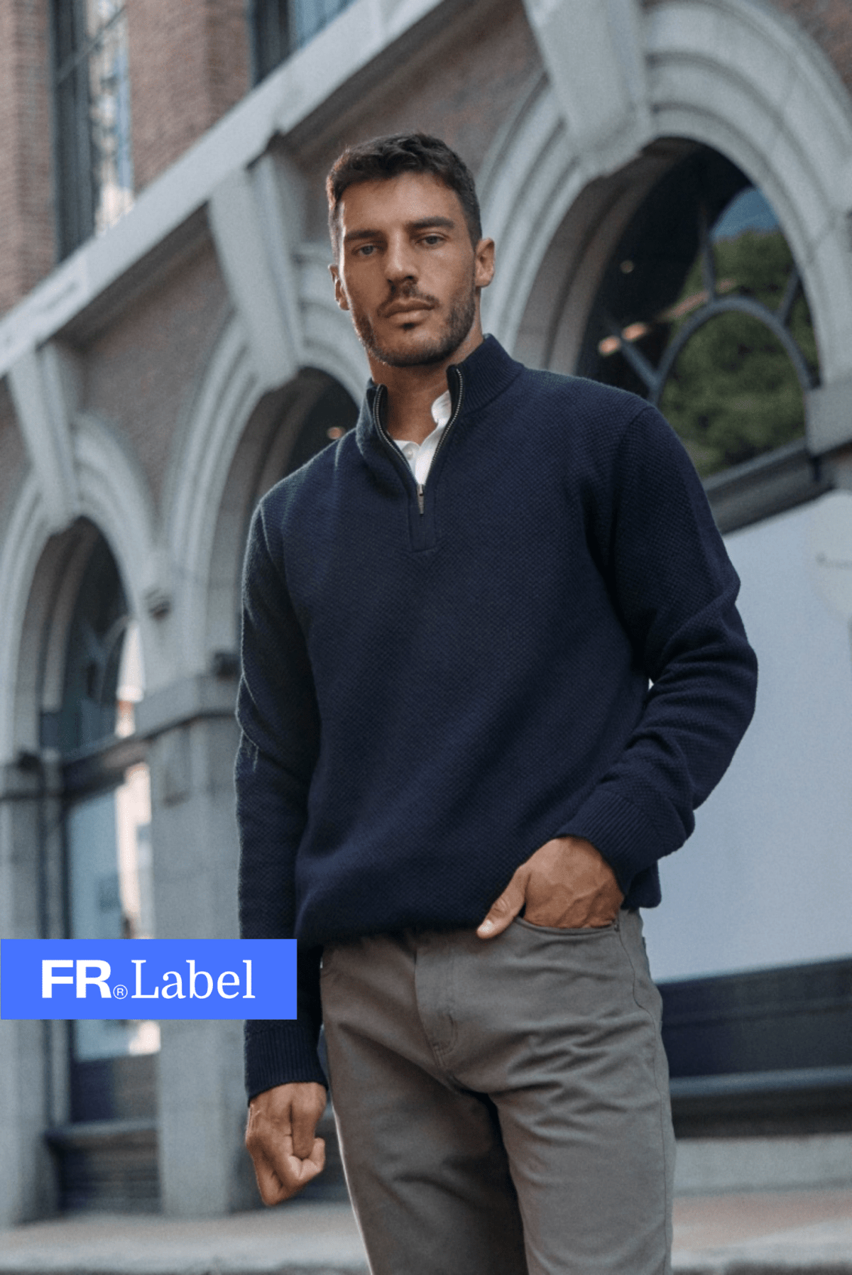 Label - Chaleco hombre nantes azul - Froens