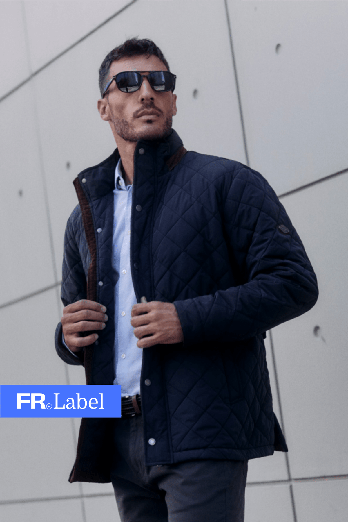 Label - Chaqueta hombre quilted negro - Froens