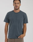 Label - Polera manga corta hombre Slim azul Froens