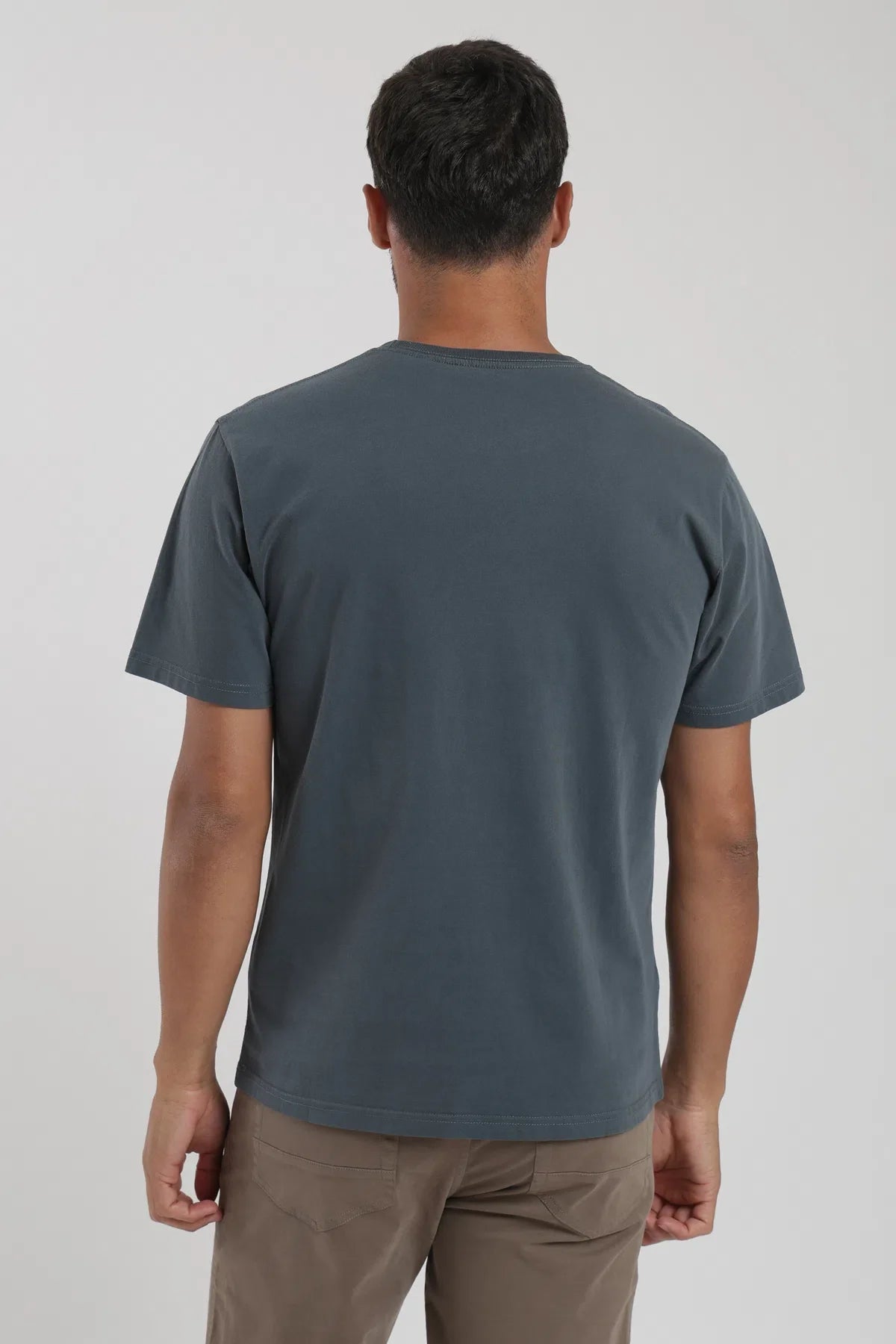 Label - Polera manga corta hombre Slim azul Froens