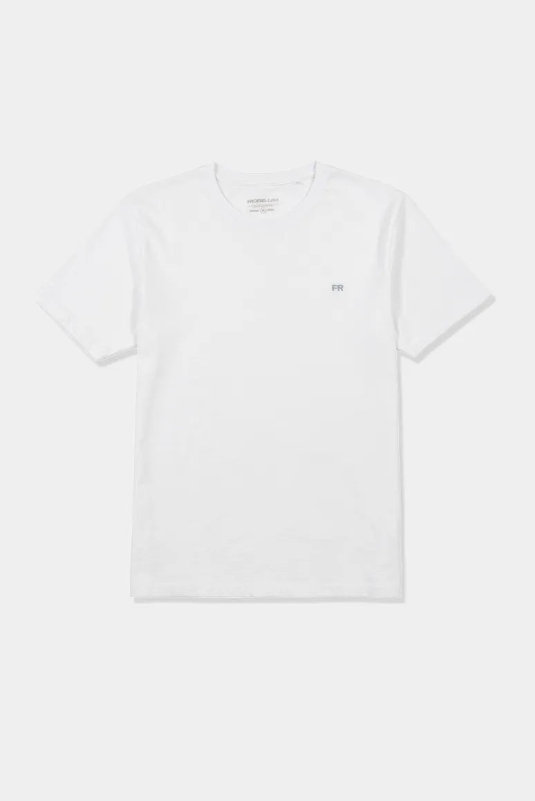 Label - Polera manga corta hombre slim blanco