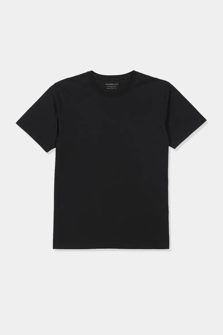 Label - Polera manga corta hombre slim negro