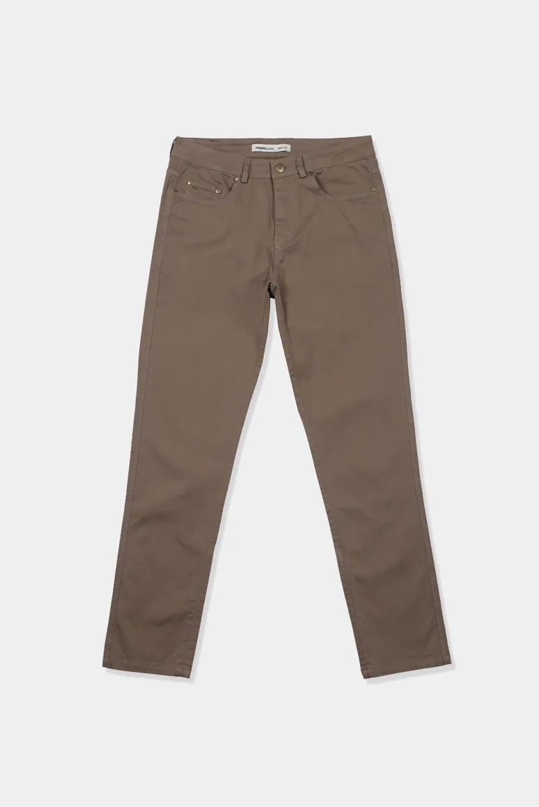 Label - Pantalón hombre shaper café