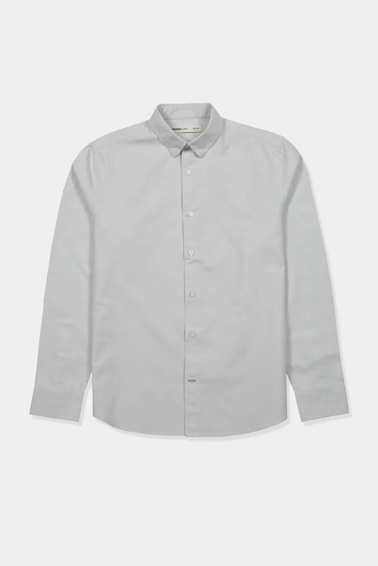Label - Camisa manga larga oxford gris
