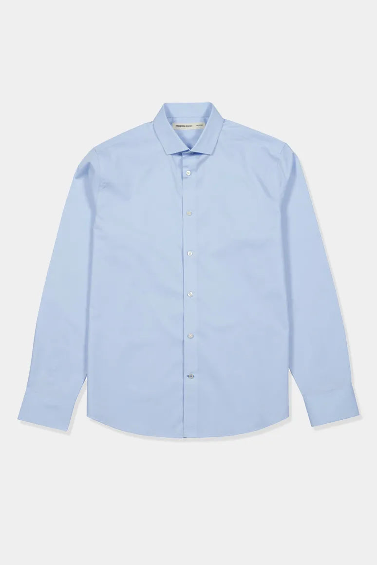 Label - Camisa manga larga non iron celeste