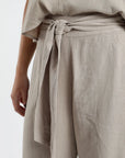 Pantalón mujer Mara beige - Lino