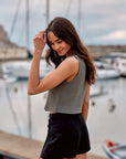 Falda short Sol negro - Lino - Frøens