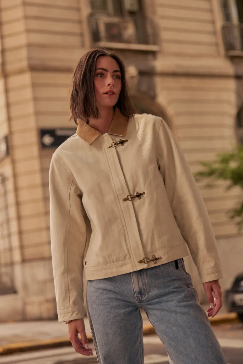 Chaqueta mujer Barn crudo - Algodón orgánico - Frøens