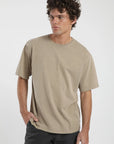 Polera manga corta hombre Oversize camel - Algodón orgánico