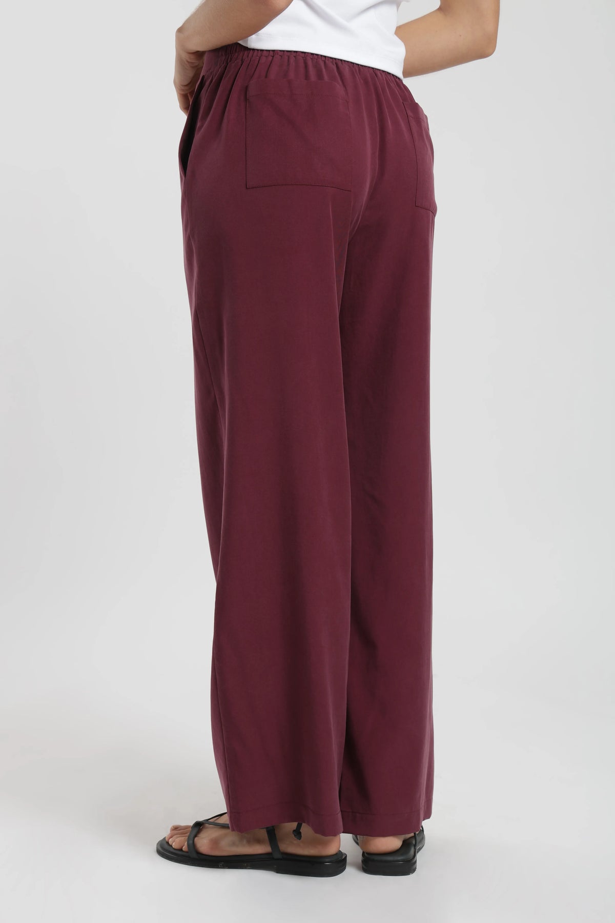 Pantalón mujer coral burdeo Froens