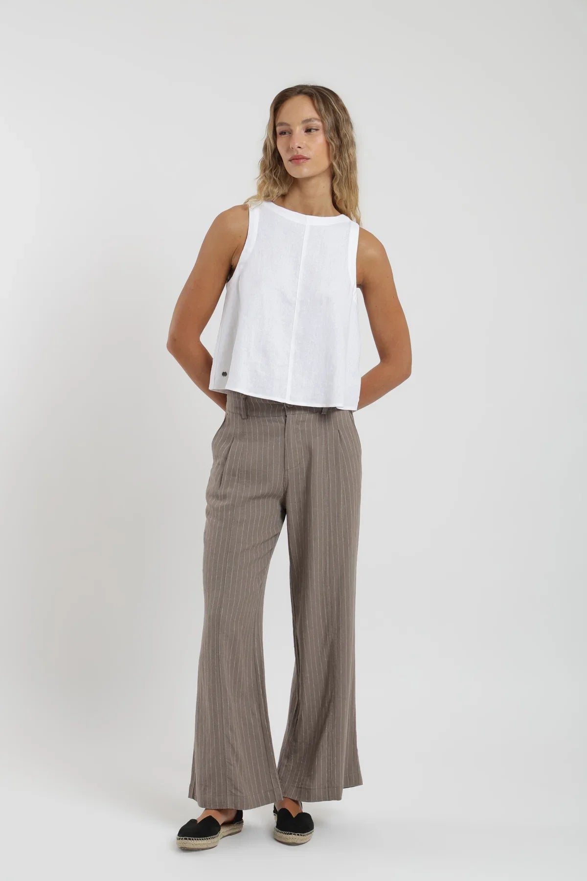 Blusa sin mangas Caulle blanco Froens