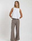 Blusa sin mangas Caulle blanco Froens