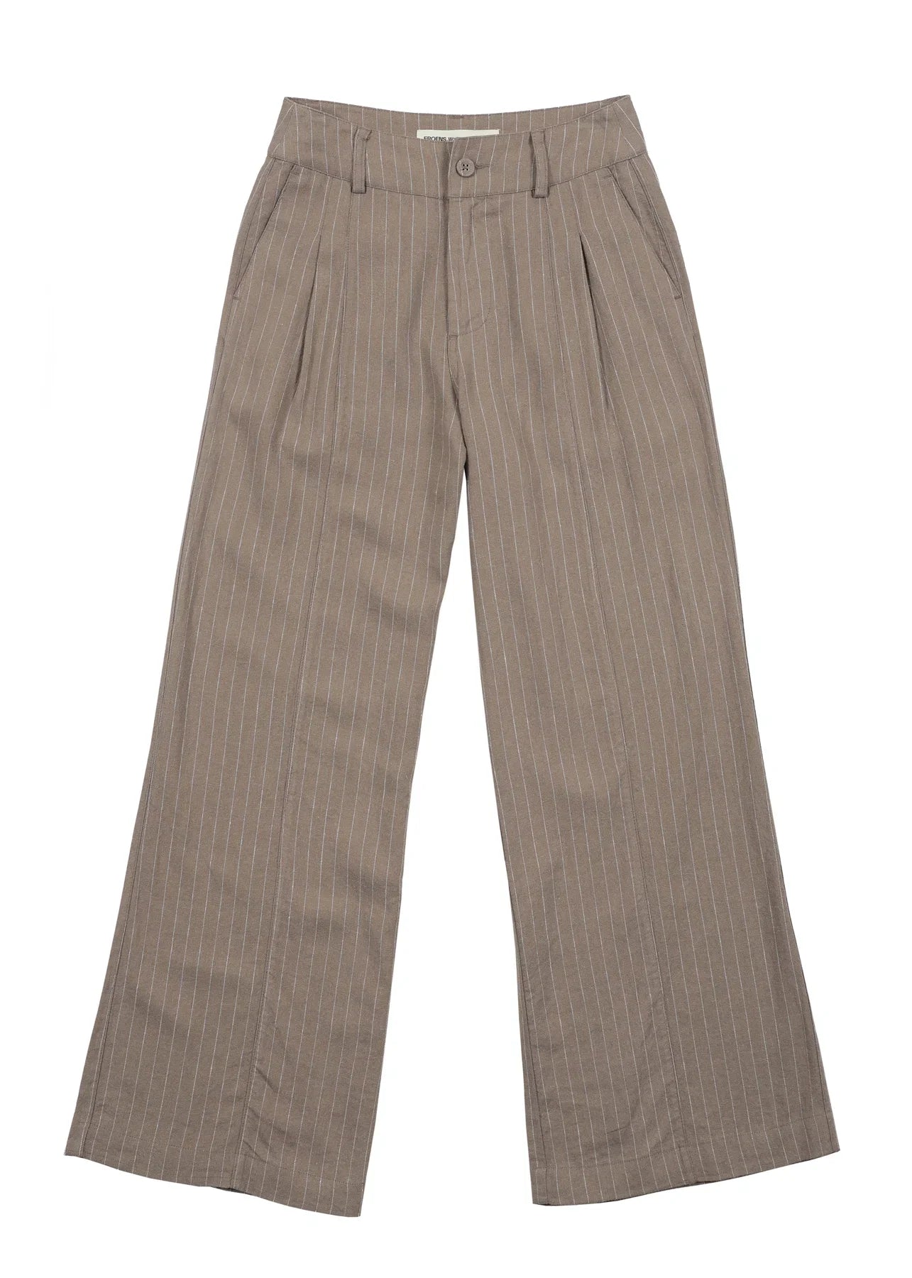 Pantalón mujer Docas rayas café Froens