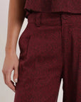 Pantalón mujer Docas rombos burdeo Froens
