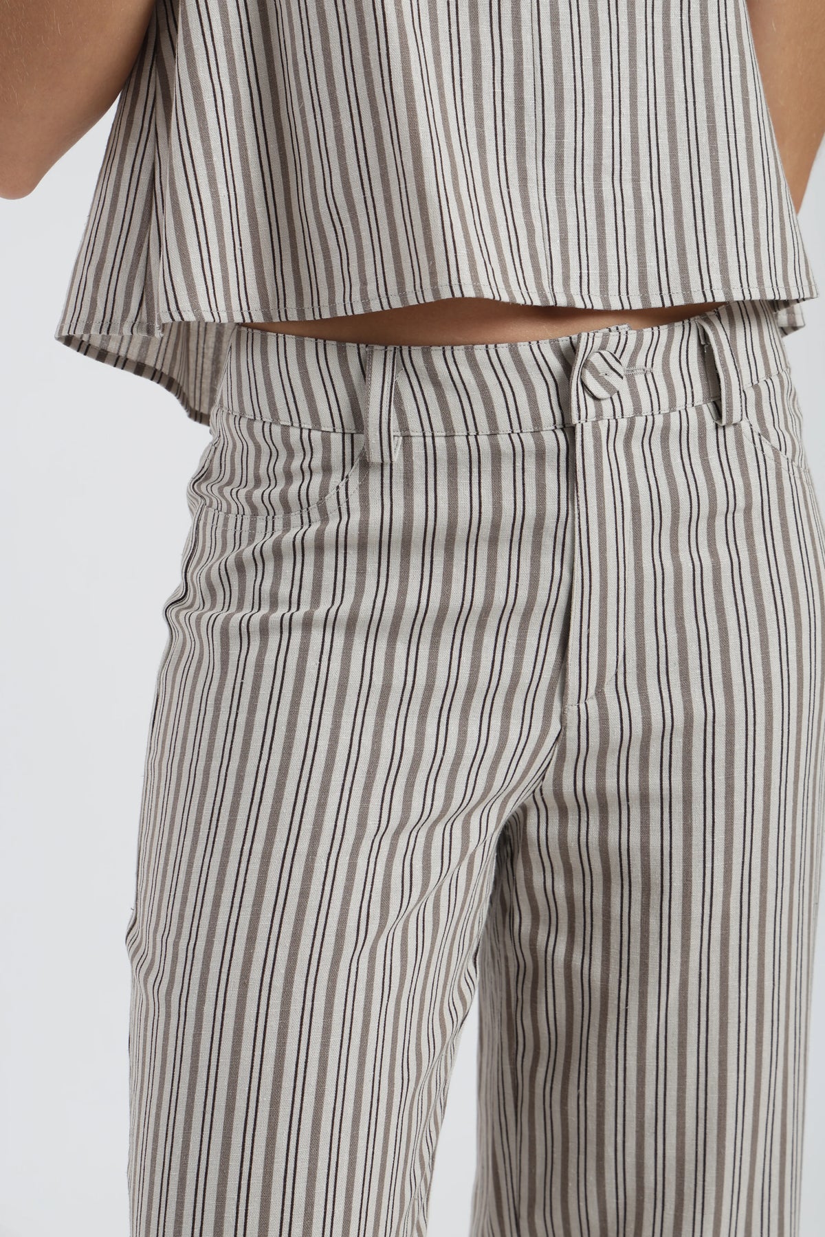Pantalón mujer faro stripes beige Froens