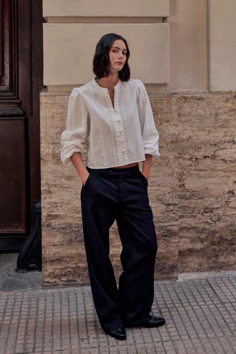 Pantalón mujer Moca negro - Poliéster reciclado - Frøens