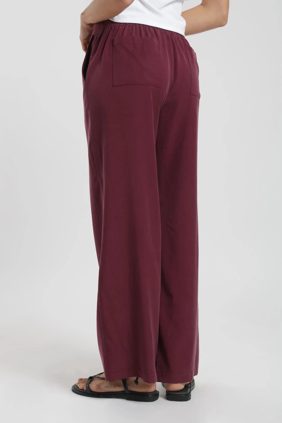 Pantalón mujer coral burdeo Froens