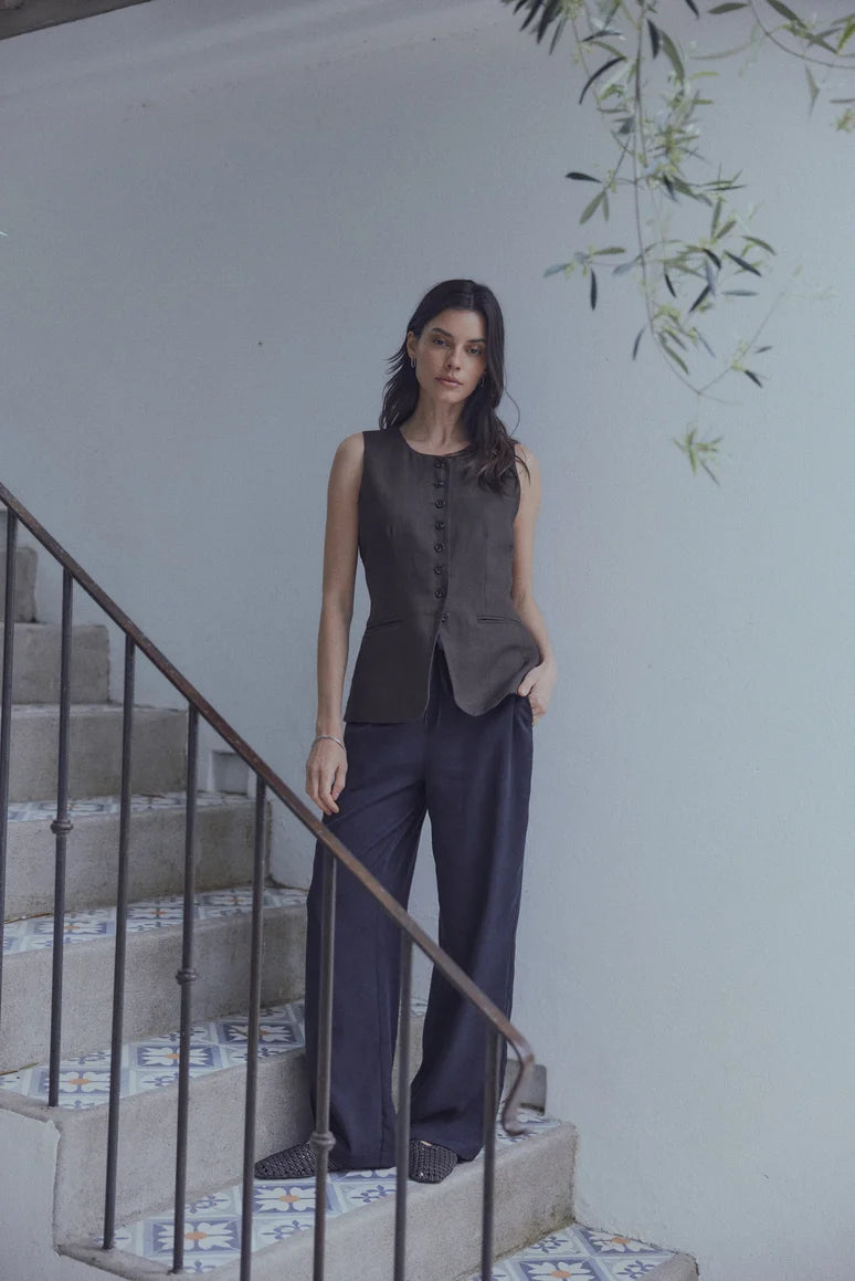Pantalón mujer coral negro Froens