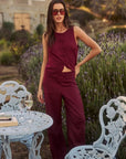 Pantalón mujer luna burdeo - Froens