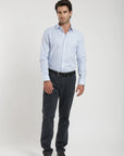 Label - Pantalón hombre Shaper azul algodón orgánico