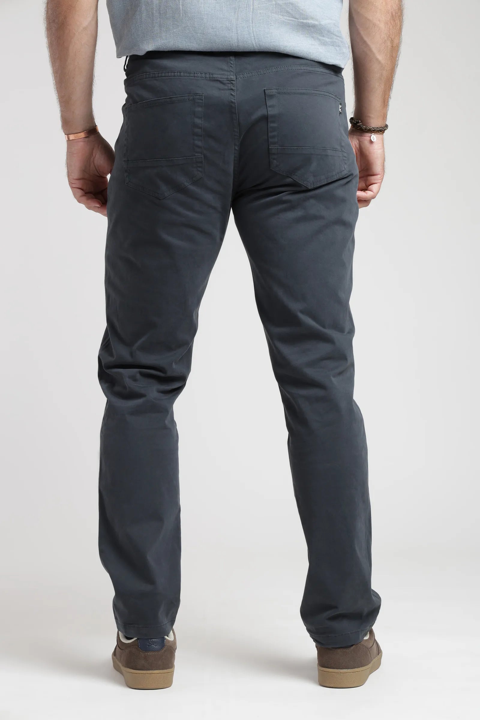 Label - Pantalón hombre Shaper azul algodón orgánico