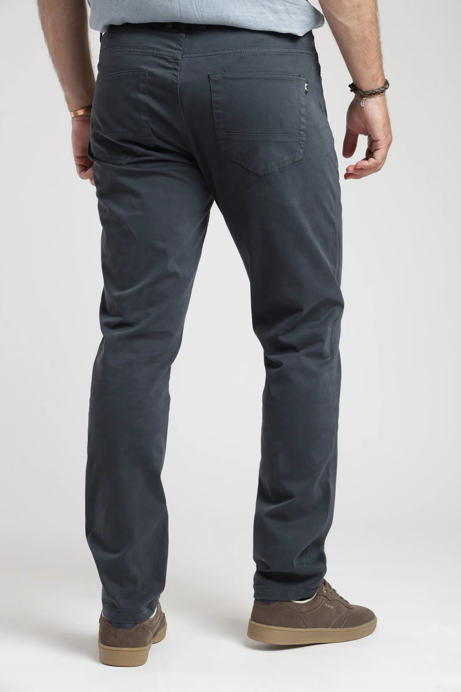Label - Pantalón hombre Shaper azul algodón orgánico