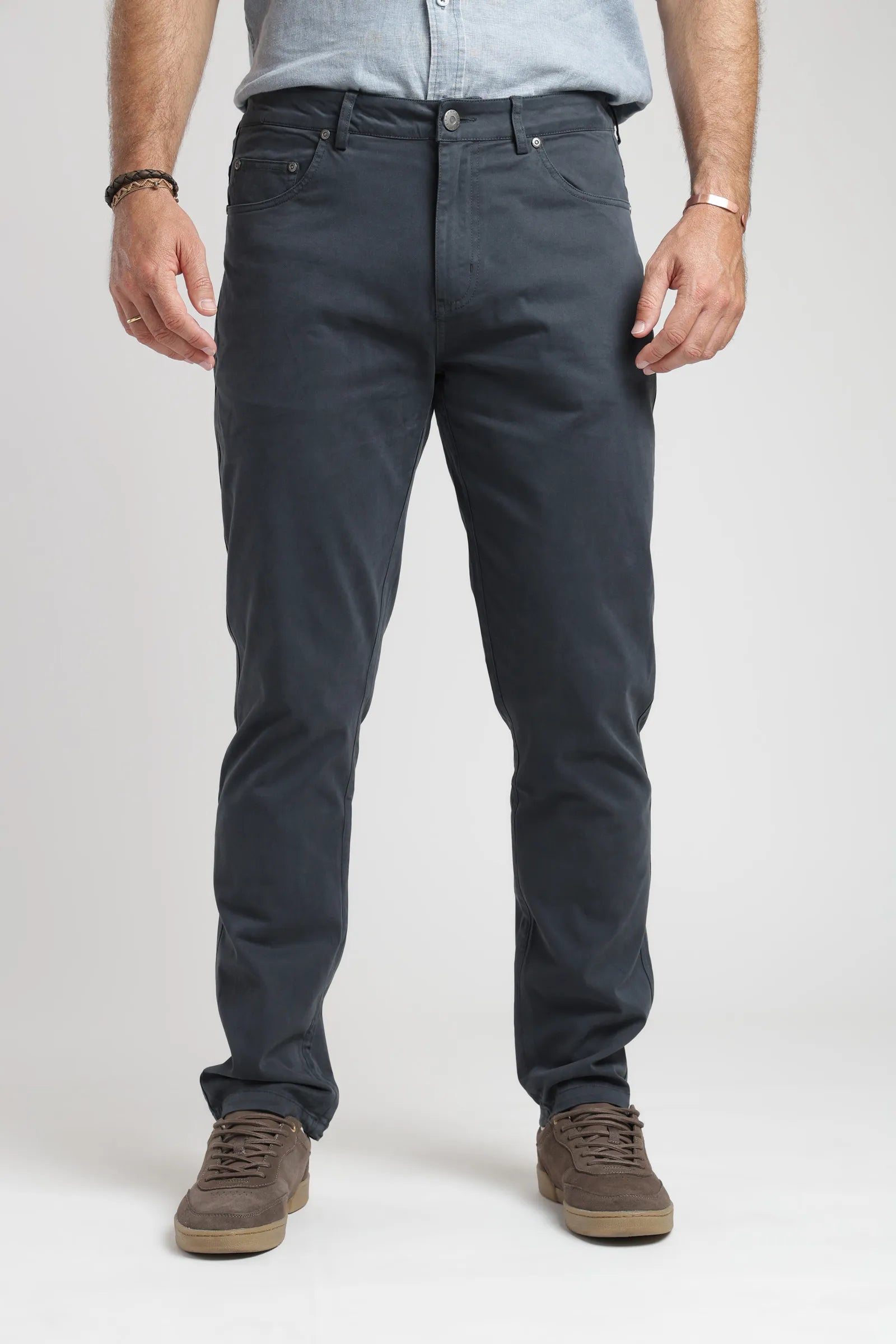 Label - Pantalón hombre Shaper azul algodón orgánico