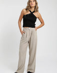 Pantalón mujer Palazzo beige