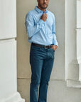 Label - Pantalón hombre chino azul