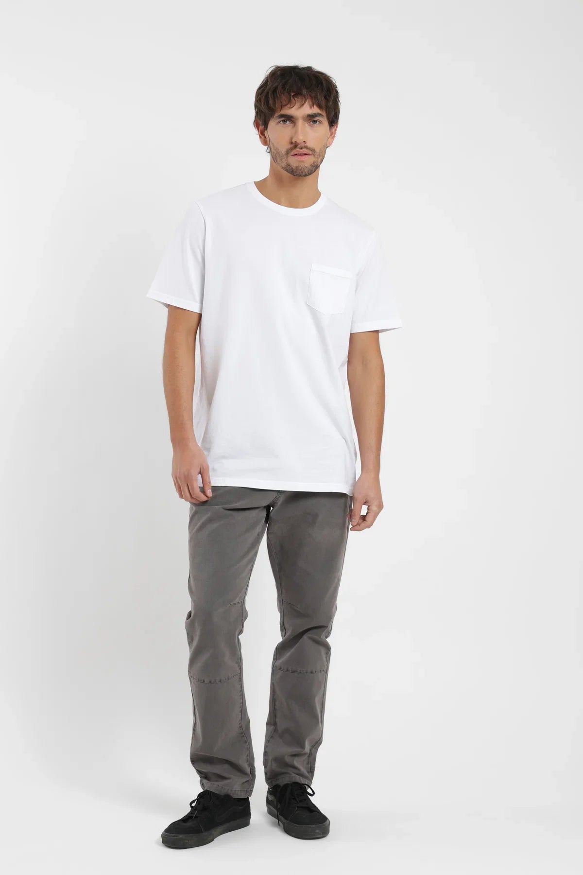 Polera manga corta hombre Bolsillo stitch blanco Froens