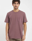Polera manga corta hombre Bolsillo stitch burdeo Froens