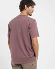 Polera manga corta hombre Bolsillo stitch burdeo Froens