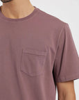 Polera manga corta hombre Bolsillo stitch burdeo Froens