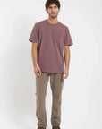 Polera manga corta hombre Bolsillo stitch burdeo Froens