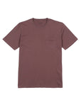 Polera manga corta hombre Bolsillo stitch burdeo