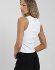 Polera sin mangas mujer Botones blanco Froens