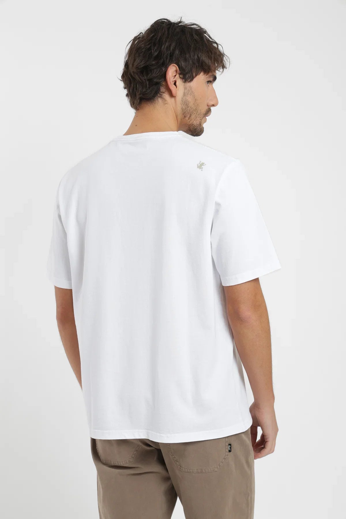 Polera manga corta hombre Crop blanco Froens