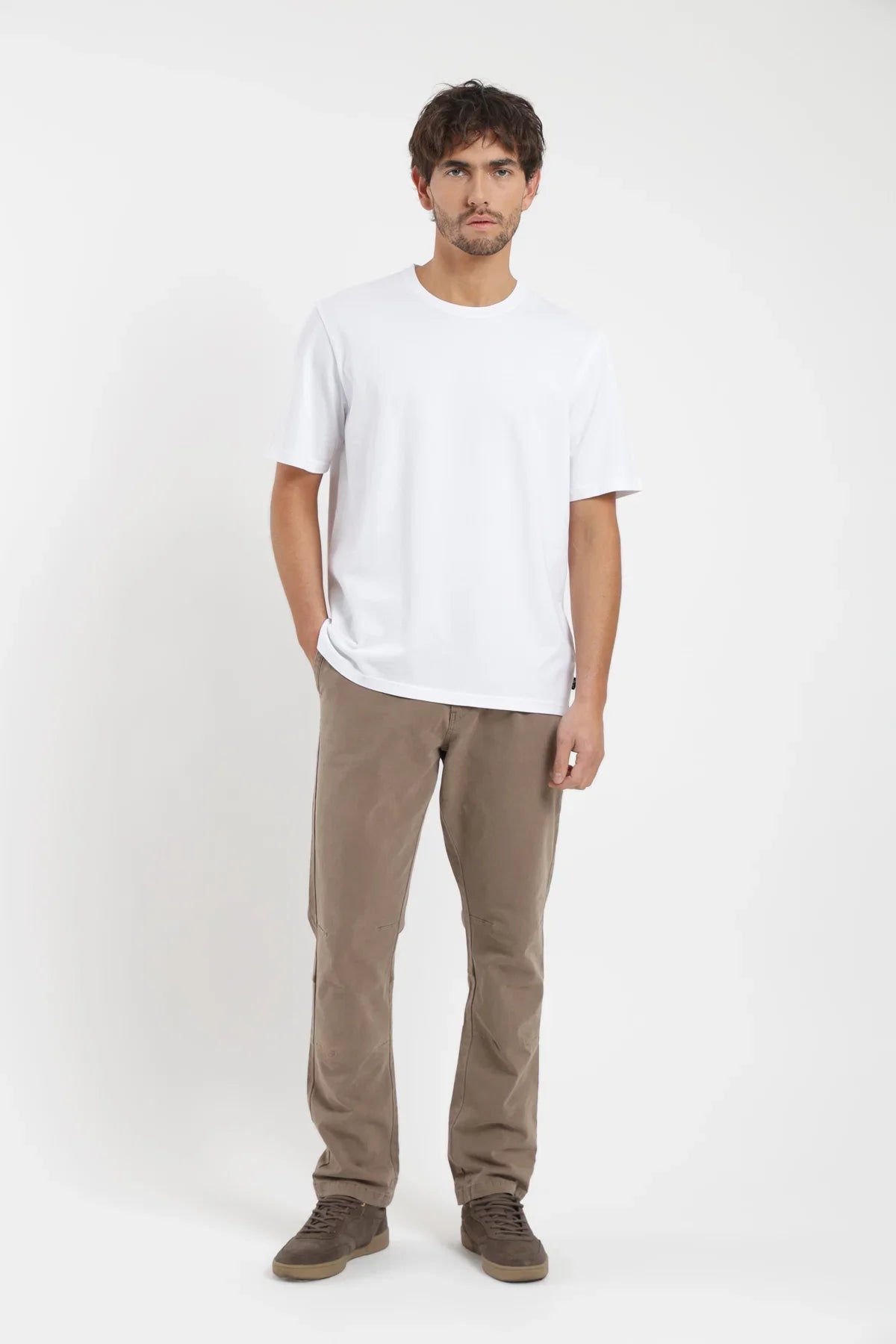 Polera manga corta hombre Crop blanco Froens