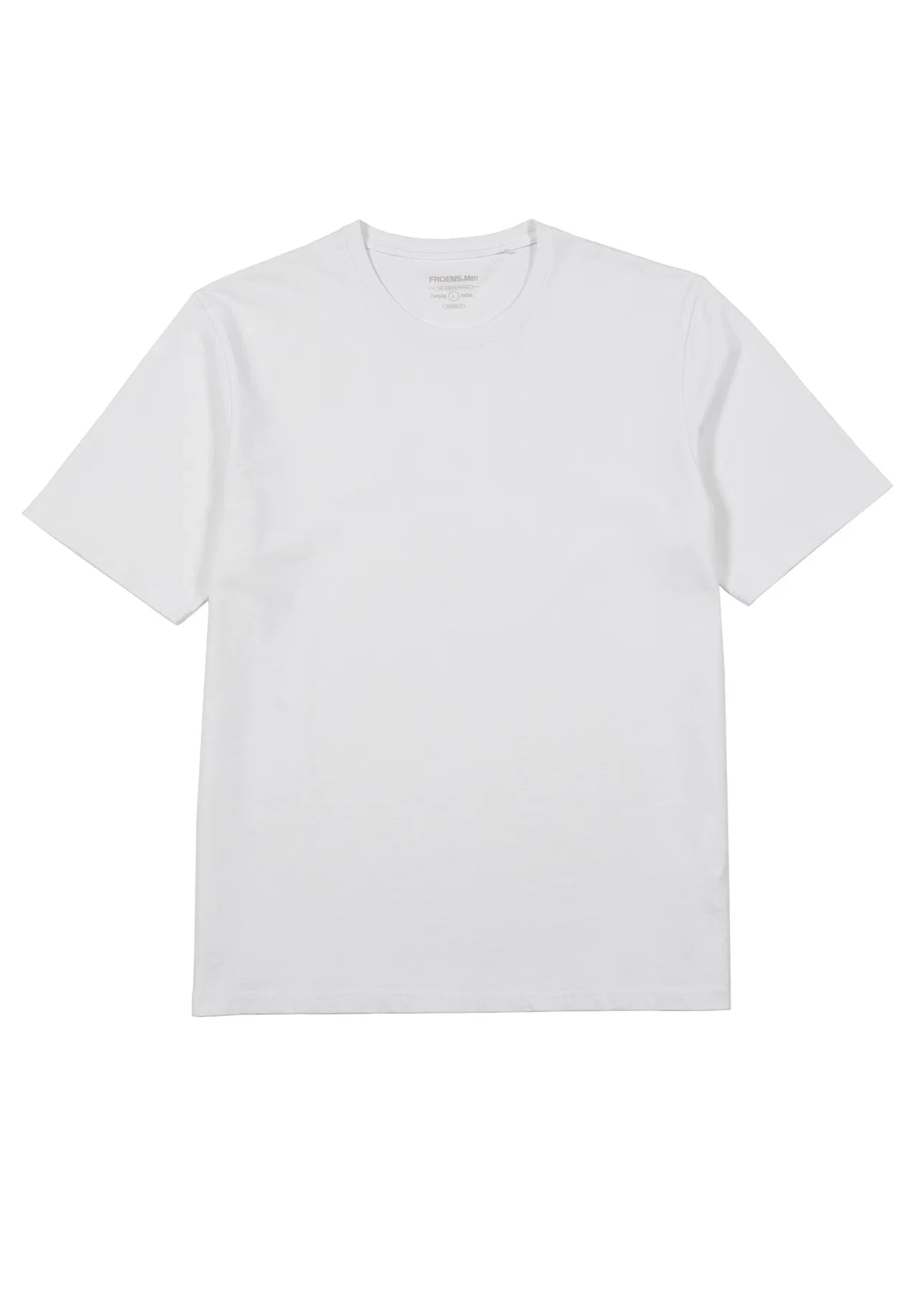 Polera manga corta hombre Crop blanco