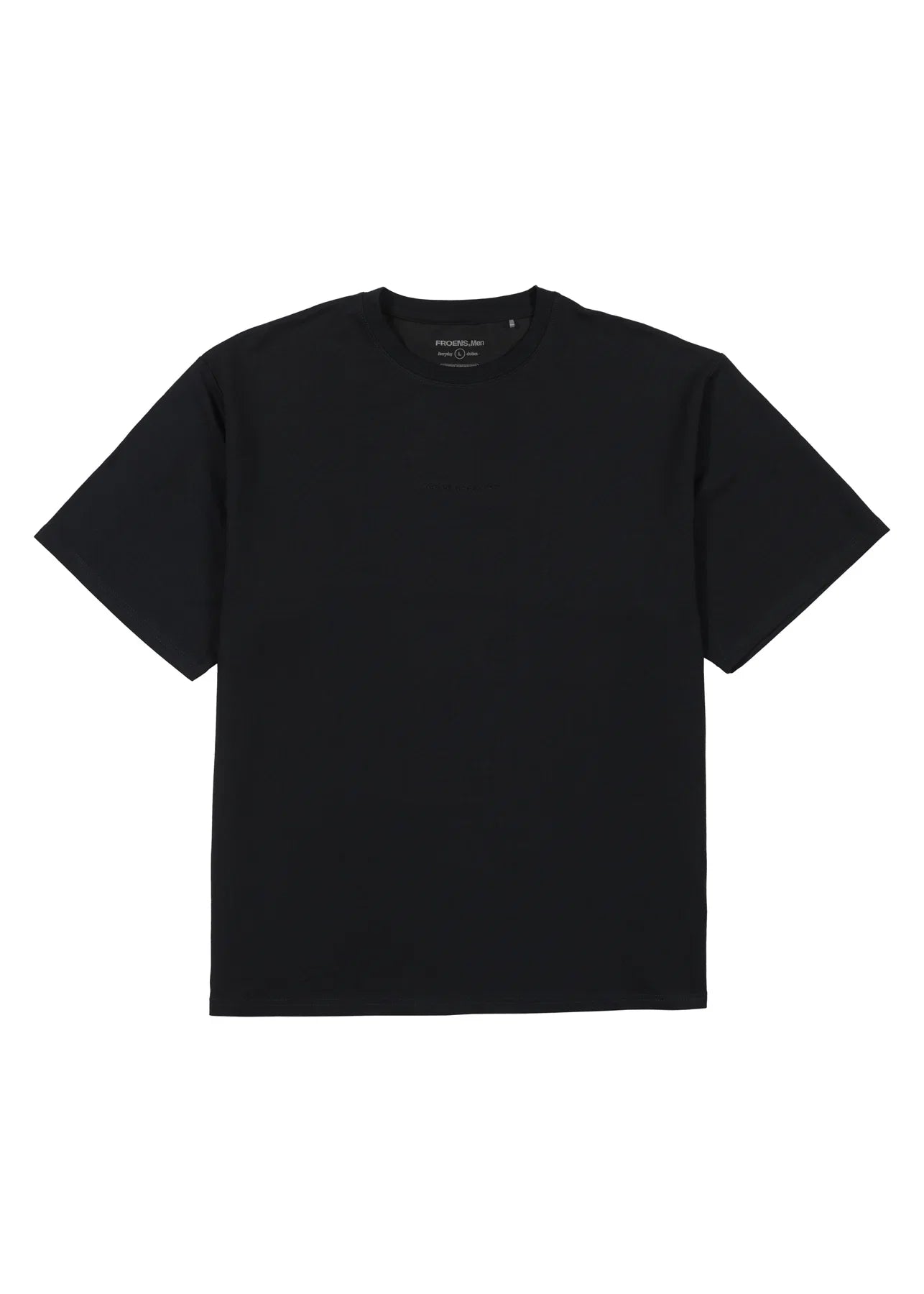 Polera manga corta hombre Crop negro